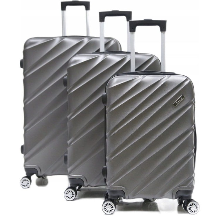 Zestaw 3 walizek podróżnych na kółkach Traveleo CF-ABS05GREY szare.jpg