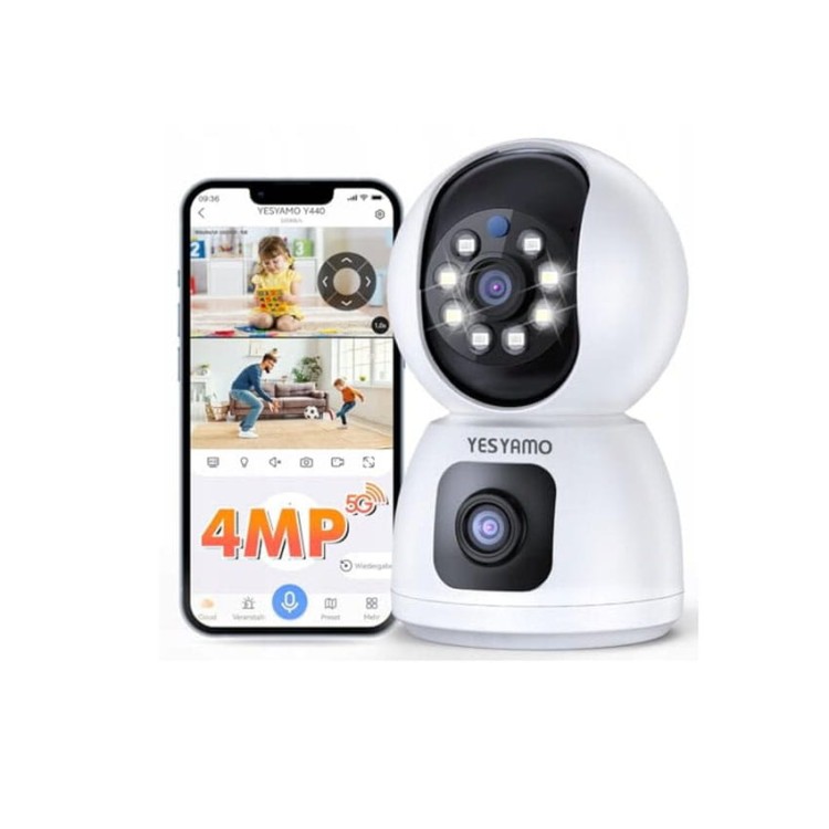 YESYAMO Kamera Wewnętrzna 4MP 360° PTZ Dualna 5Ghz WiFi Niania Audio.jpg