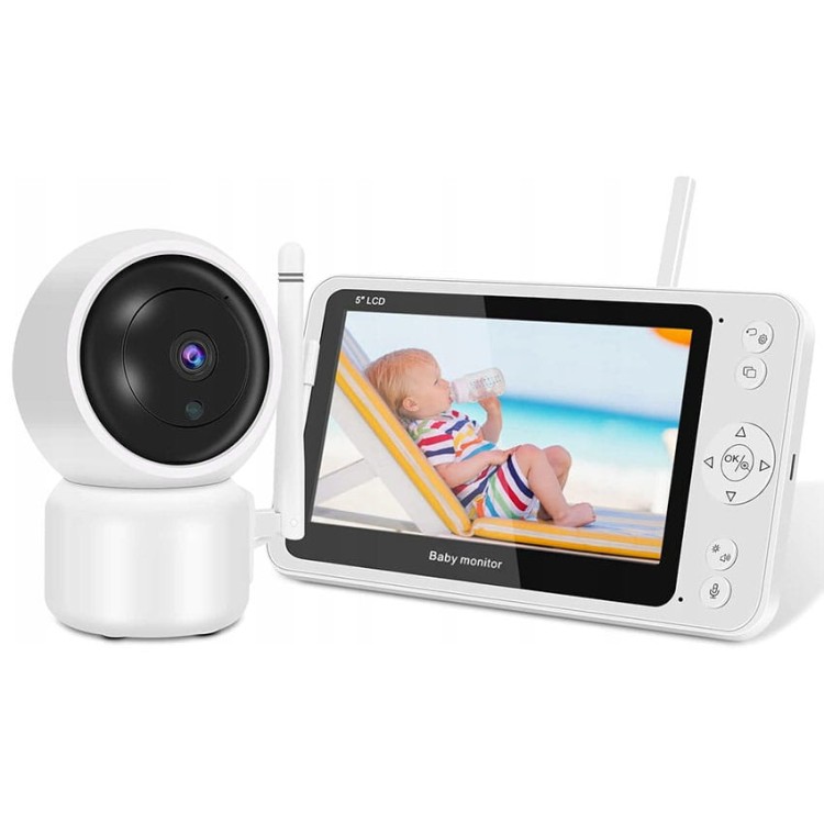 Niania elektroniczna SHUMDHA 1080P 5cali 2,4GHZ monitor wideo dla niemowląt.jpg