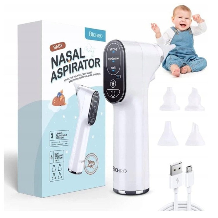 Aspirator elektryczny do nosa uszu Bichiro na katar dla dzieci.jpg