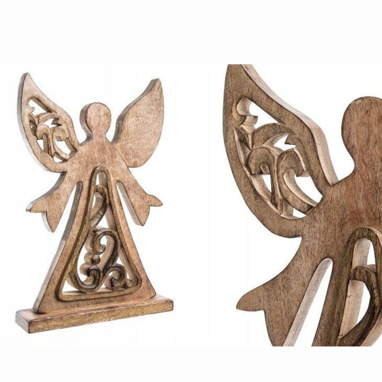 Anioł z drewna egzotycznego premium ozdoba świąteczna H46 DEcodomi.jpg