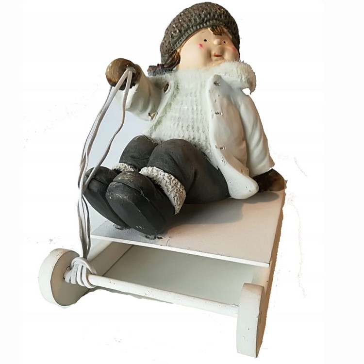 Figurka dekoracyjna dziecko na sankach ozdoba świąteczna H14.jpg