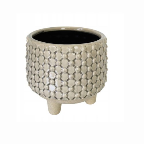 Doniczka osłonka na nóżkach kremowa Ø13.jpg