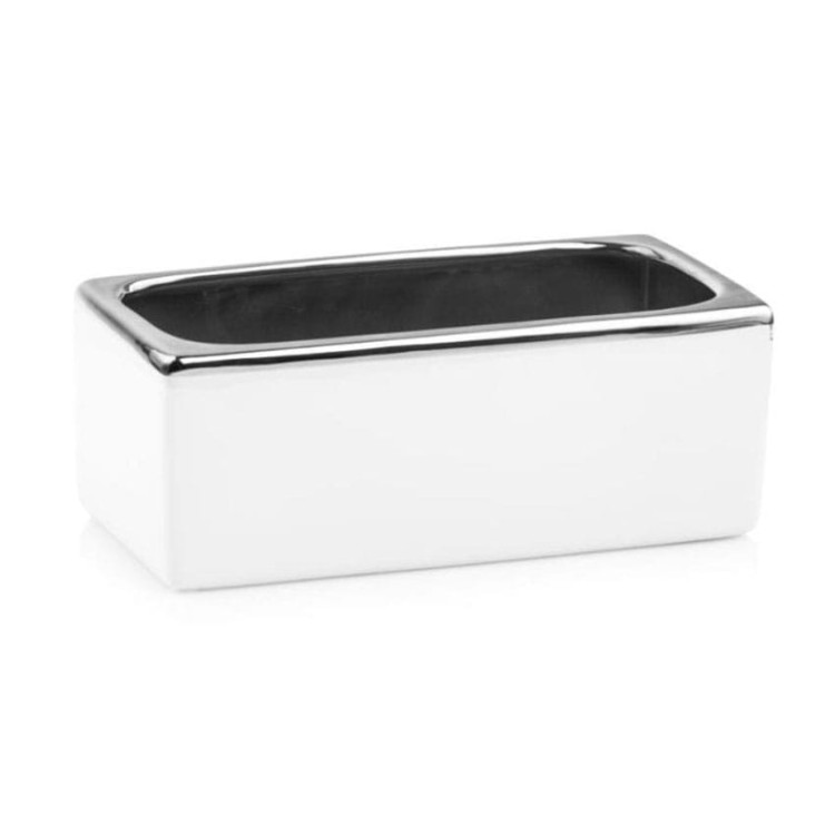 Doniczka ceramiczna osłonka rynna Moon biała 25x13.jpg