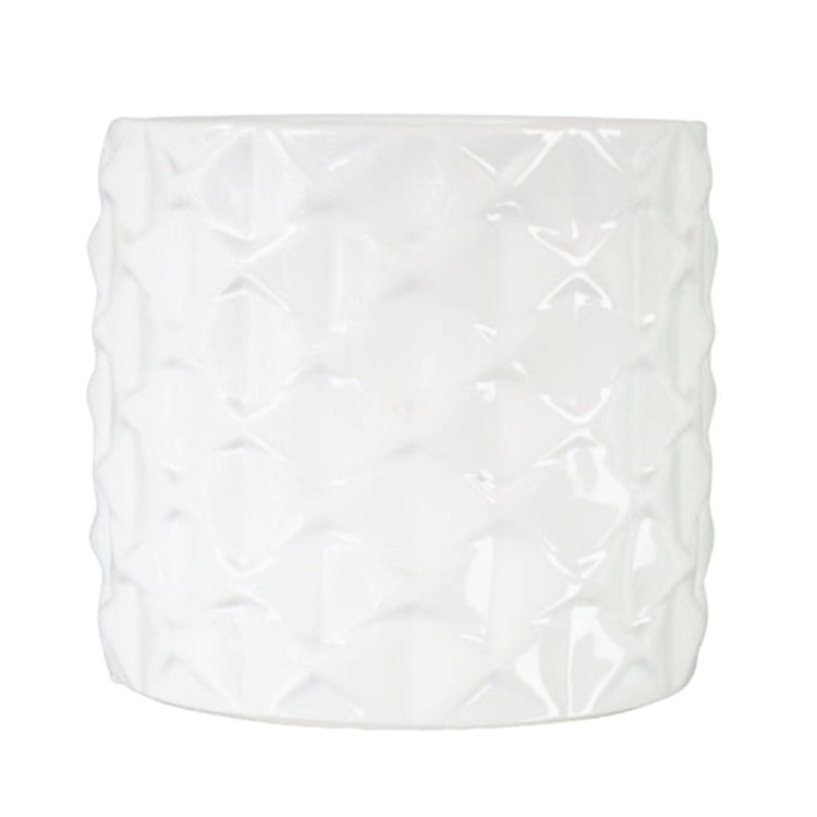 Doniczka osłonka biała cylinder Ø14 DEcodomi.jpg