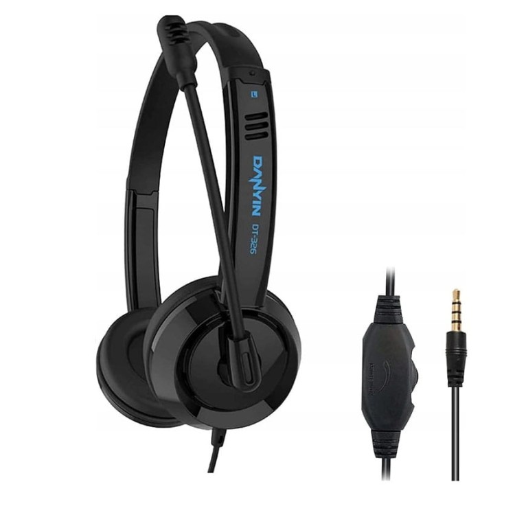 Zestaw Słuchawkowy Słuchawki Nauszne z Mikrofonem PC 3.5mm.jpg