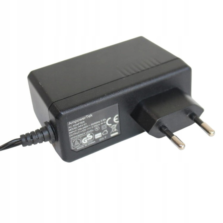Zasilacz Ładowarka DC 12V 2.25A 27W 6.5/3.0 AmpowerTek AAV-01.jpg