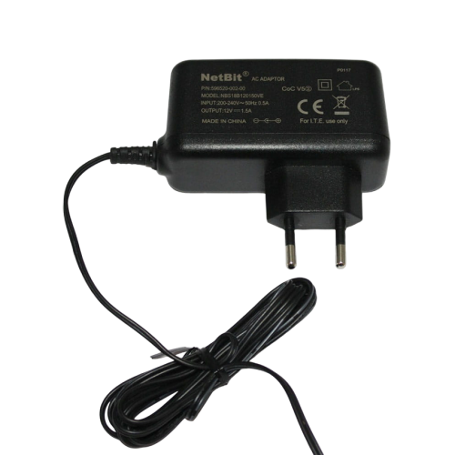 Zasilacz DC 12V 1.5A 18W DC 5.5/2.1 Netbit kabel 180 cm LED Taśmy Paski.png