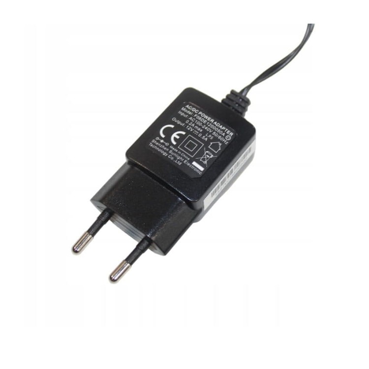 Zasilacz Ładowarka DC 12V 0.5A 500mA 6W 5.5/2.1 F06DE.jpg