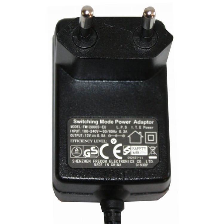 Zasilacz impulsowy Ładowarka DC 12V 0.5A 500mA 6W DC 3.5/1.3 FM120005-EU.jpg