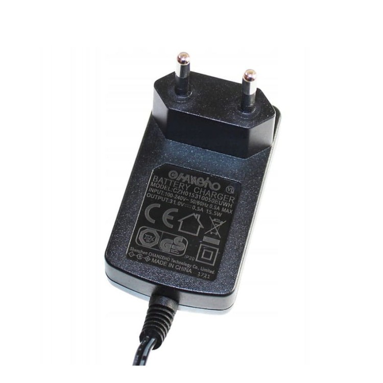 Zasilacz Ładowarka do odkurzacza DC 31V 0.5A 5.5/2.1 DC CZH015310050EUWH.jpg
