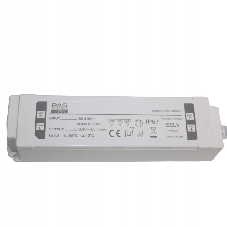 Sterownik LED driver zasilacz RGB IP67 12.5V 8A 100W YCL100-1258000.jpg