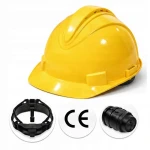 Kask Ochronny BHP Roboczy Budowlany Hełm Lekki Daszek 4 punkty żółty