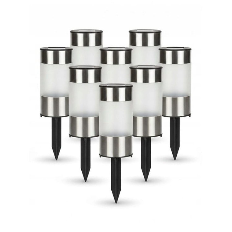 Lampa Solarna Ogrodowa LED Lampka Wbijana w Grunt 8 szt.jpg