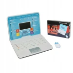 Laptop Edukacyjny POLSKO-ANGIELSKI Dla Dzieci Nauka Liczenie Wyrazy 130 pr. BLUE