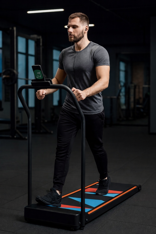 Bieżnia domowa F8050 elektryczna składana 10 km/h wyświetlacz rama pilot.png