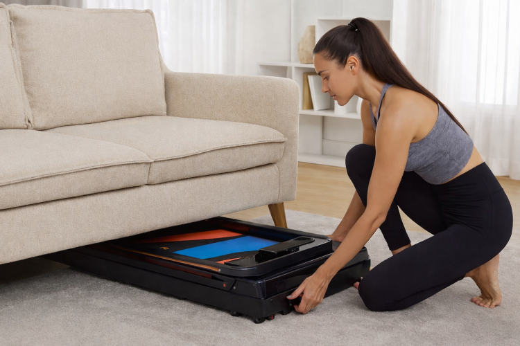 Bieżnia domowa F8050 elektryczna składana 10 km/h wyświetlacz rama pilot.png