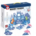 Klocki Magnetyczne Zestaw 54el. KONSTRUKTOR 3D Układanka Edukacyjna