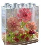Klocki Kwiaty 3D w kloszu 355el Mini Flower Bukiet DIY Konstrukcyjne
