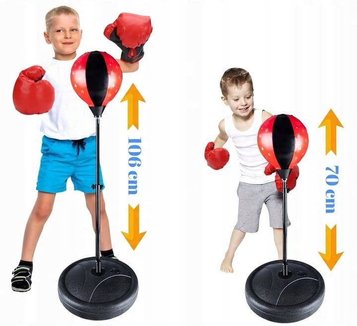Gruszka Bokserska dla Dzieci Stojąca + Rękawice Zestaw Treningowy BOKS.jpg