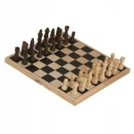 Szachy Drewniane Klasyczne 39x39 cm Logiczna Gra Szachownica