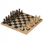 Szachy Drewniane Klasyczne 33x33 cm Logiczna Gra Szachownica