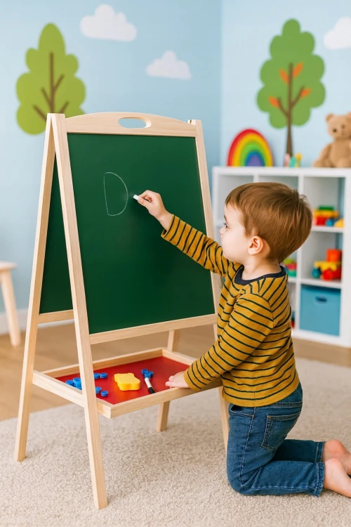 Tablica Magnetyczna Kredowa Dwustronna Liczydło Edukacyjna Stojąca 3w1.jpg