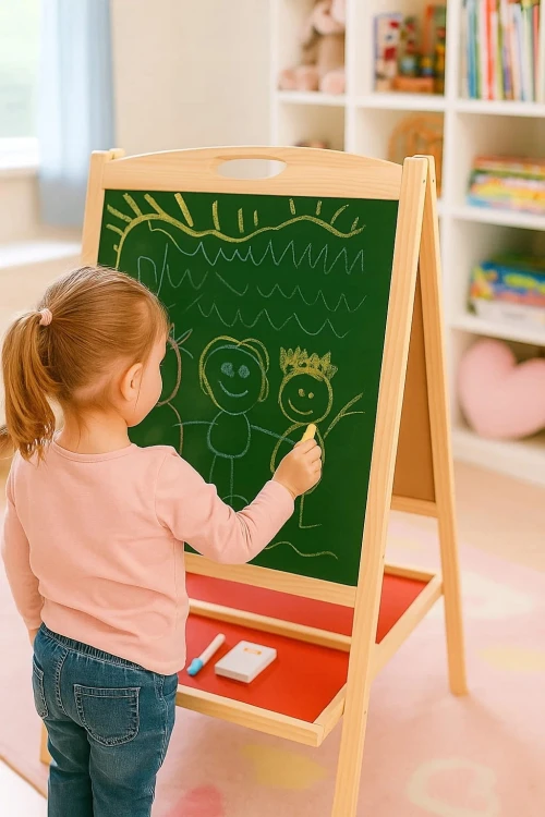 Tablica Magnetyczna Kredowa Dwustronna Liczydło Edukacyjna Stojąca 3w1.jpg