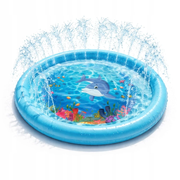 Mata wodna ogrodowa 170 cm fontanna dla dzieci wodna zabawa.jpg