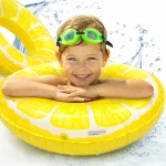 KOŁO DMUCHANE DO PŁYWANIA 70 cm Cytryna materac leżak wodny na plażę