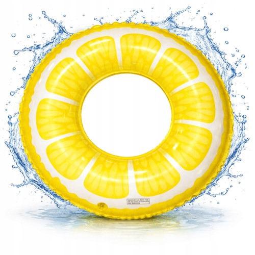 KOŁO DMUCHANE DO PŁYWANIA 70 cm Cytryna materac leżak wodny na plażę.jpg
