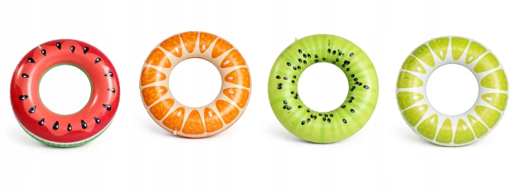 Koło dmuchane zestaw do pływania materac wodny leżak 4 sztuki do WODY 75 cm.jpg