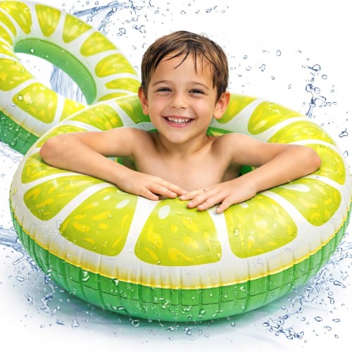 Koło dmuchane do pływania materac wodny leżak wodny LIMONKA do WODY 75 cm.jpg