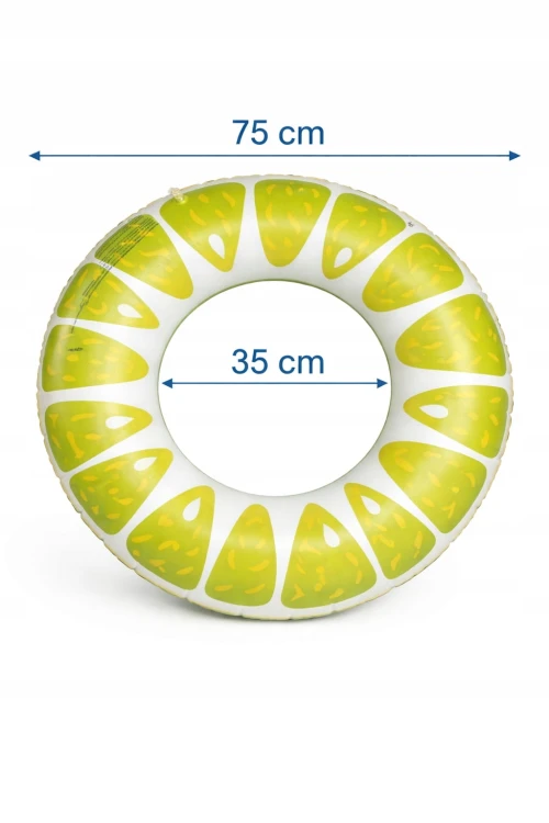 Koło dmuchane do pływania materac wodny leżak wodny LIMONKA do WODY 75 cm.jpg