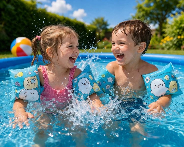 Dmuchane rękawki motylki do nauki pływania niebieskie 1-3 lat .jpg