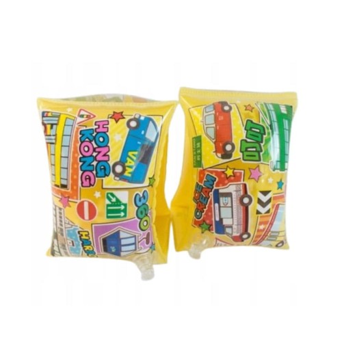 Nadmuchiwane rękawki do pływania dla dzieci kolorowe autka żółte 1-3 lat.jpg