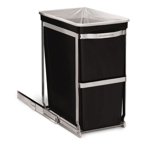 KOSZ NA ŚMIECI Simplehuman Podblatowy Wysuwany do zabudowy 30 l Czarny.jpg