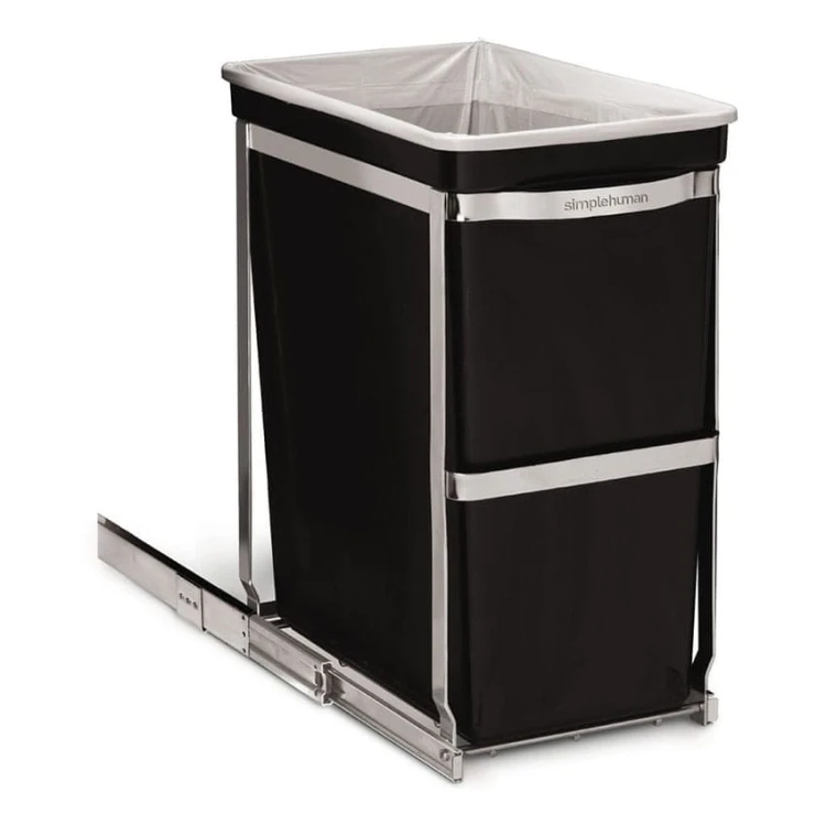 KOSZ NA ŚMIECI Simplehuman Podblatowy Wysuwany do zabudowy 30 l Czarny.jpg