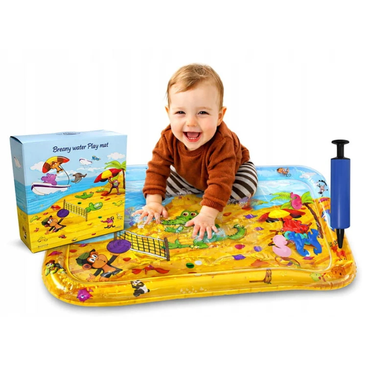 Sensoryczna dmuchana mata wodna dla dziecka 60 x 40 cm plaża zwierzęta.jpg