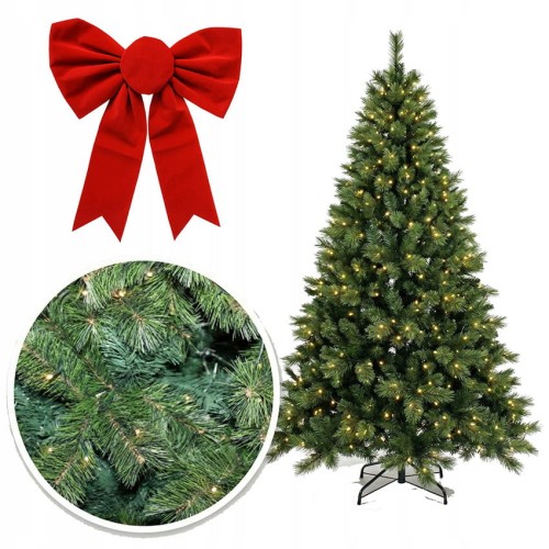 MEGA GĘSTA Choinka Sztuczna SOSNA 210cm JAK ŻYWA + Oświetlenie LED PREMIUM.jpg