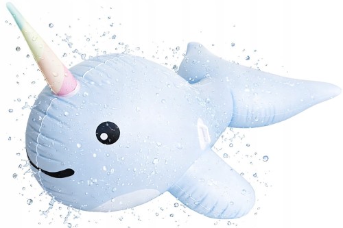 Duży dmuchany ponton materac NARWAL zabawka do wody XXL 200 cm.jpg