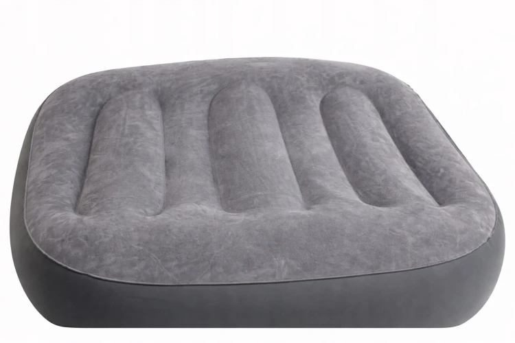 Dmuchany podnóżek poduszka na długą podróż do samolotu samochodu duży szary.jpg