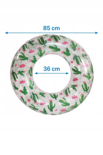 Brokatowe koło do pływania materac wodny leżak wodny KAKTUSY do WODY 85 cm.jpg