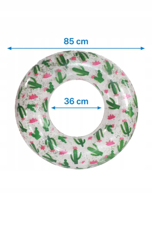 Brokatowe koło do pływania materac wodny leżak wodny KAKTUSY do WODY 85 cm.jpg