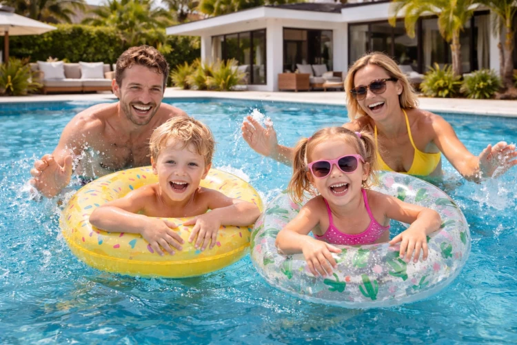 Brokatowe koło do pływania materac wodny leżak wodny KAKTUSY do WODY 85 cm.jpg