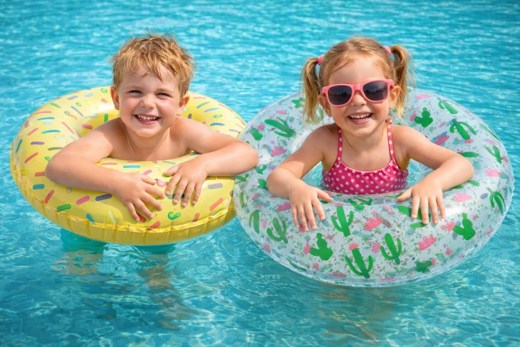 Brokatowe koło do pływania materac wodny leżak wodny KAKTUSY do WODY 85 cm.jpg