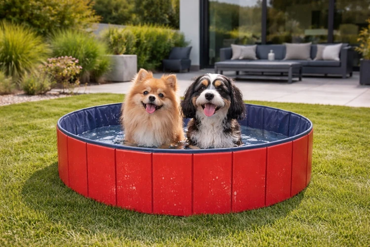 Basen dla Psa Zwierząt Duży Składany Ogrodowy 160x30 cm.jpg