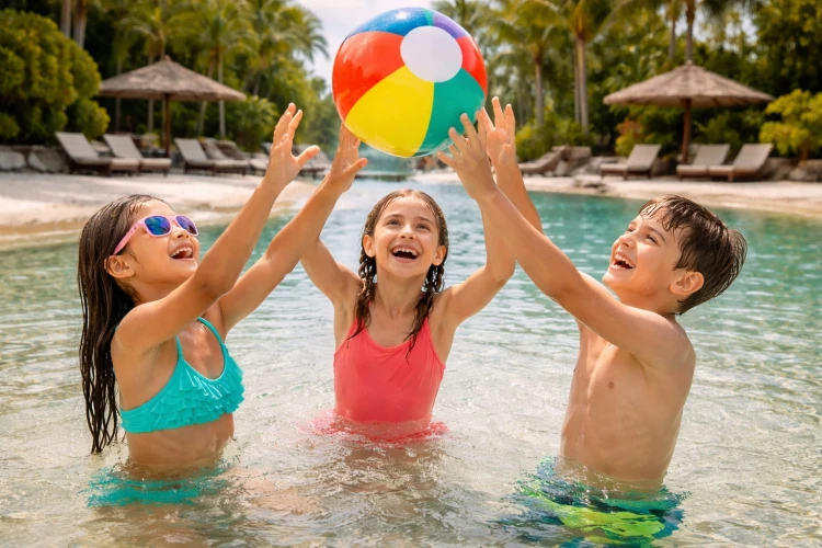 Piłka Plażowa Na Basen Plażę Dmuchana Kolorowa 30 cm.jpg