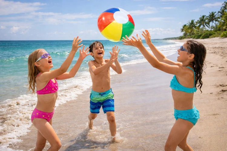 Piłka Plażowa Na Basen Plażę Dmuchana Kolorowa 30 cm.jpg