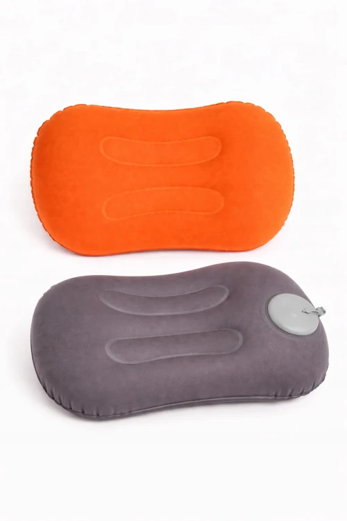 PODUSZKA PODRÓŻNA Dmuchana Turystyczna Kempingowa do samochodu orange.jpg